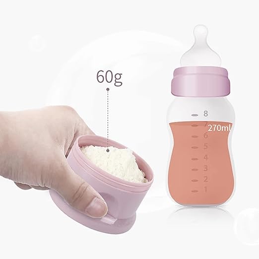 2 PCS 4-Layer Baby Milk Powder Dispenser, Stackable Formula Container for Travel, Portable Snack Storage Box