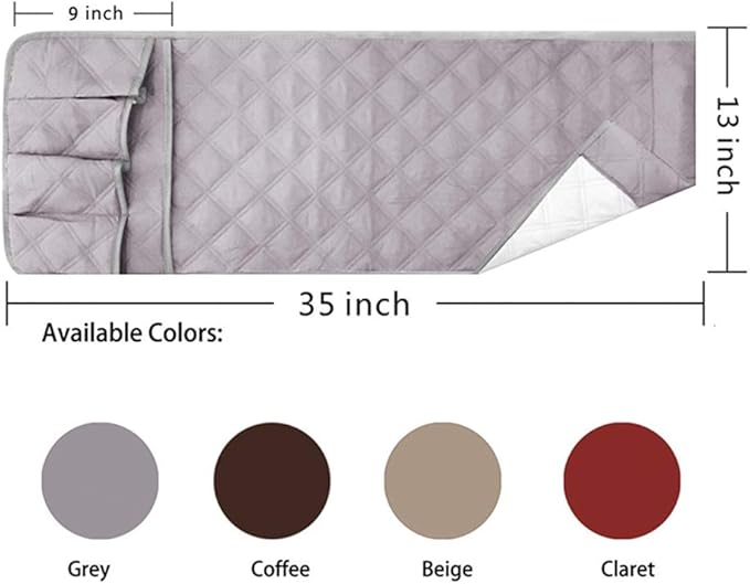 Couch Sofa Armrest Organiser Arm Chair Caddy Bedside Storage Pocket with 6 Pockets TV Remote Holder Bed Storage Pocket Bag for Cellphone Tablet Notepad Book Magazines DVD Glasses