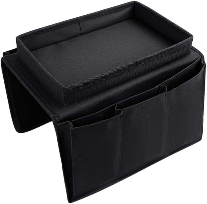 Couch Sofa Armrest Organiser Arm Chair Caddy Bedside Storage Pocket with 8 Pockets TV Remote Holder Bed Storage Pocket Bag for Cellphone Tablet Notepad Book Magazines DVD Glasses