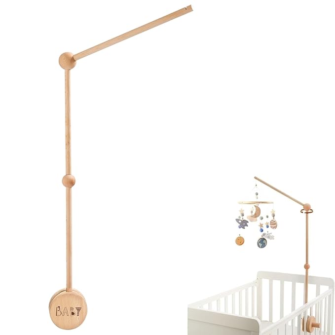 Baby Crib Mobile Arm Holder 36 Inch Large Version Baby Mobile Holder Arm Baby Room Decoration Attachment Safe Anti Slip Mobile Arm for Crib Baby Mobile Hanger
