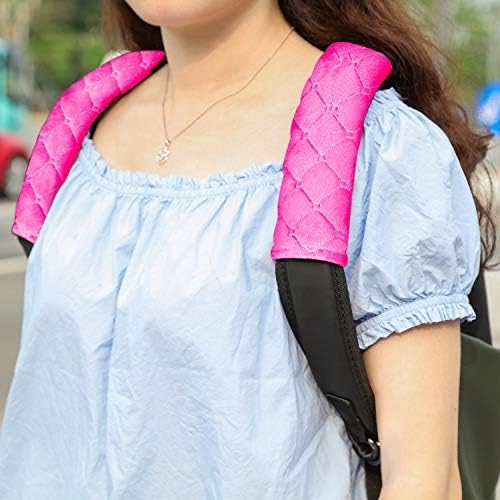 Tatuo 4 Pack Seat Belt Cover Extra Long Seat Belt Pads for Car Soft Comfort Shoulder Strap Covers Harness Pads Helps Protect Your Neck and Shoulder(10.6 Inch,Rose Red)