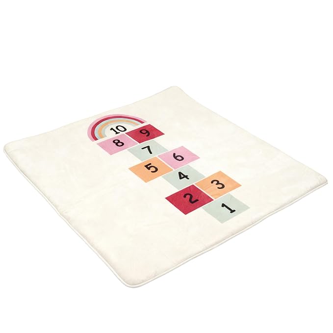 Baby Play Mat for Floor, 1.2″ Thick Foam 50X50 Playpen Mat, Ultra-Soft Velvet for Tummy Time & Crawling, Non-Slip Backing and Easy to Clean, Safe for Infants, Toddlers, and Kids (Numbers)