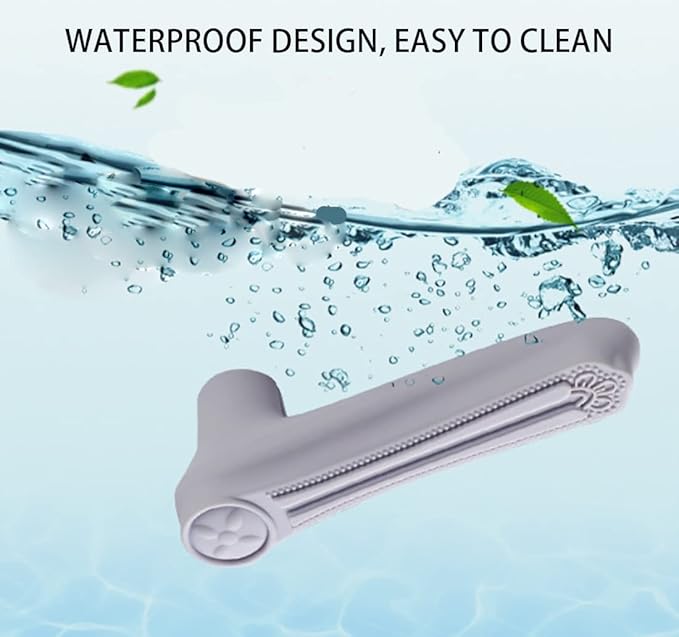 Door Levers Handle Cover, 2 PCS Anti-Collision Anti Static Electricity Door Handle Silicone Protective Cover for Children protectoin (Grey)