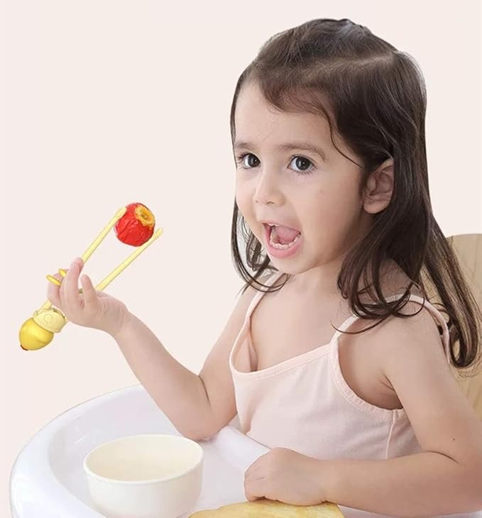 Goryeo Baby Training Chopsticks for Kids - Kids Chopsticks Use Completely Harmless Material - Anti-dislocation Buckle Design - Includes Portable Box