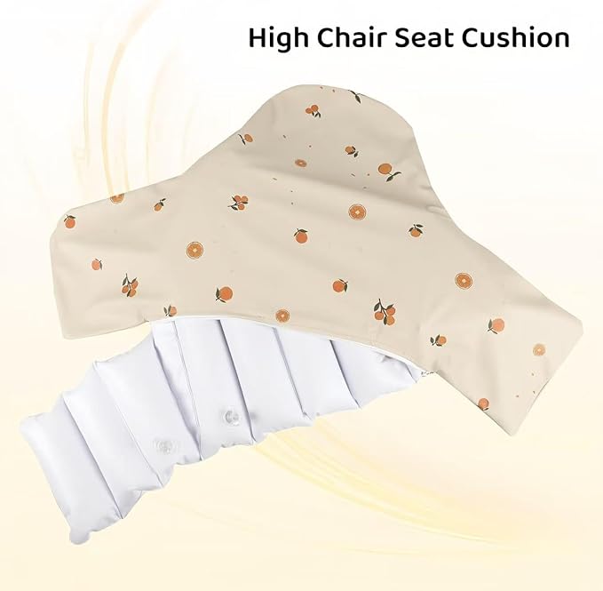 High Chair Cushion with Cover Pad for IKEA Antilop Babies Toddlers Inflatable & Reversible Built-in Inflatable Cushion