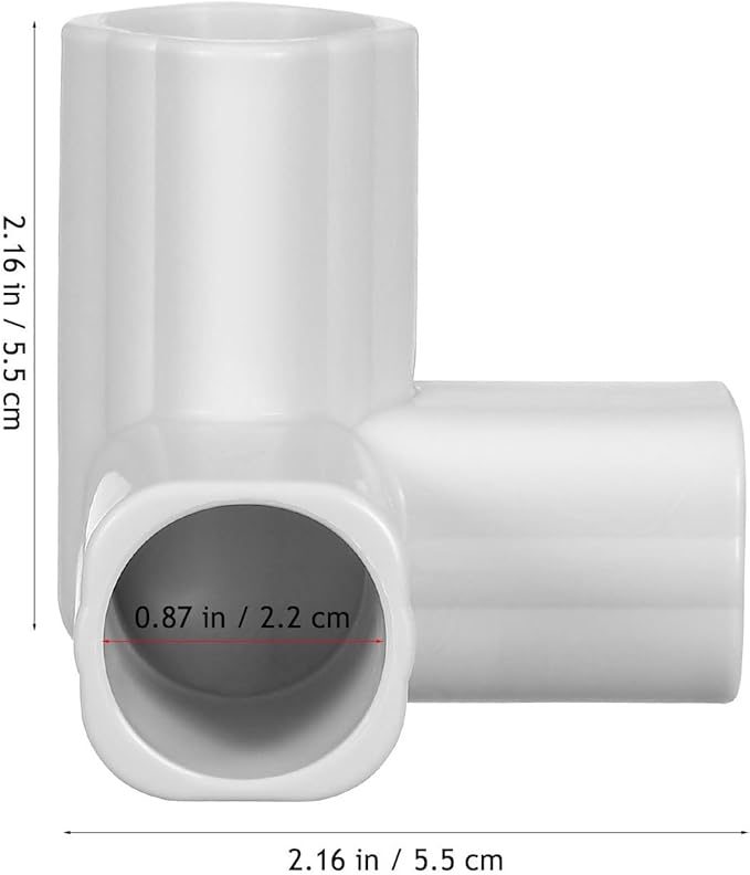 4pcs Guardrail Pvc Elbow Fitting Top Corner Joint Playpen Pvc Corner Elbow Fitting 3 Way Canopy Fitting Fittings Fittings Tent Connection Tee Light Grey Totority