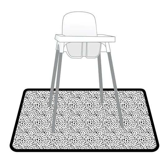 BapronBaby Organic Dot Splash Mat - Waterproof Catch-All for Under High Chairs, Floors, Tables, Playtime or Arts & Crafts - Machine Washable - 45" x 45”