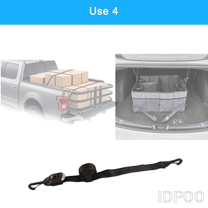 Harnesses Belts Straps for Fixing Securing Pet Dog Seat Car Luggage Cargo with Hook Lock Isofix Interface Anchor Connector,Adjustable Length 10-60"(1 Pack)