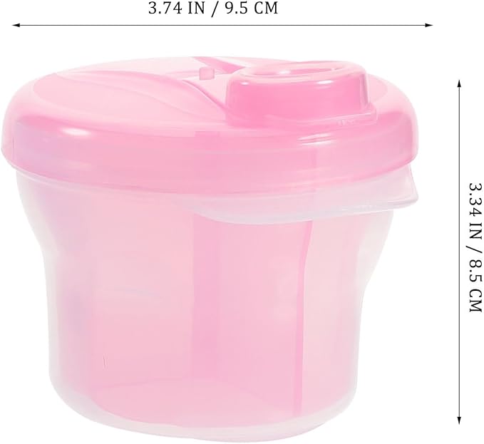 Healifty Rotating Milk Powder Box 3-Compartment Portable Baby Formula Dispenser Food Storage Container for Travel and Outdoor Feeding