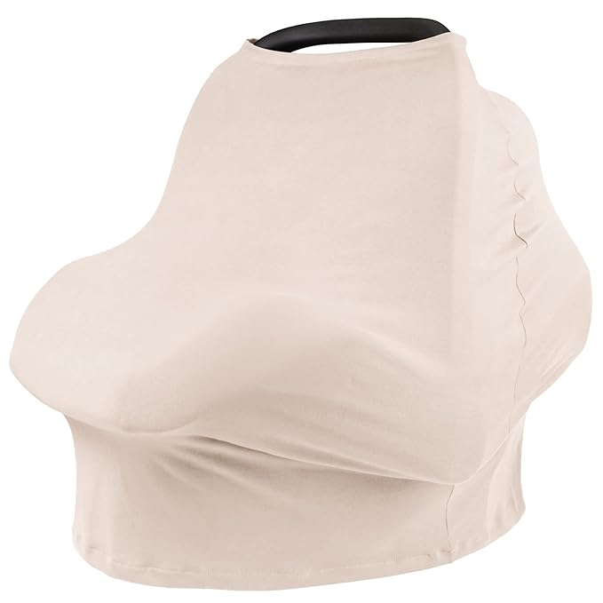 Konssy Baby Car Seat Covers- Multi-use Carseat Canopy for Babies, Stretchy Infant Carseat Cover Boy, Shower Gifts for Unisex Boys and Girls