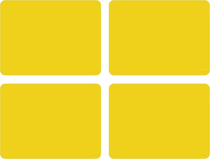 GASARÉ, Placemats Set of 4, Silicone Placemats, Table Mats, Non-Slip, Easy to Clean, Heat Resistant, Flexible, 20% Thicker, 16 x 12 inches x 1.1mm, Yellow