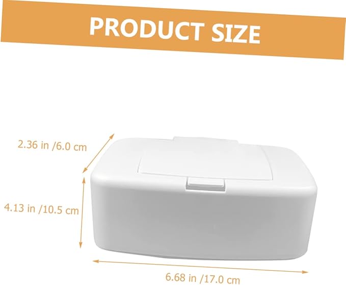 Refillable Baby Wipes Dispenser Box with Nonslip Base One-Handed Wet Wipe Holder for Living Room Nursery Kitchen and Bathroom Use 6.7 Inch Compact Wet Tissue Container