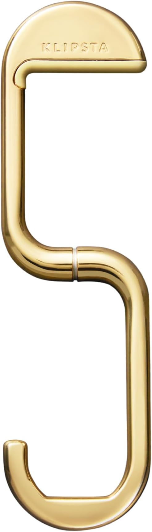 KLIPSTA FLIP Bag Hook - Newly Redesigned. Portable Purse Hanger for Table with Magnetic Closure - Now Holds up to 50 lbs. (Gold)