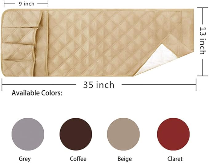 Couch Sofa Armrest Organiser Arm Chair Caddy Bedside Storage Pocket with 6 Pockets TV Remote Holder Bed Storage Pocket Bag for Cellphone Tablet Notepad Book Magazines DVD Glasses