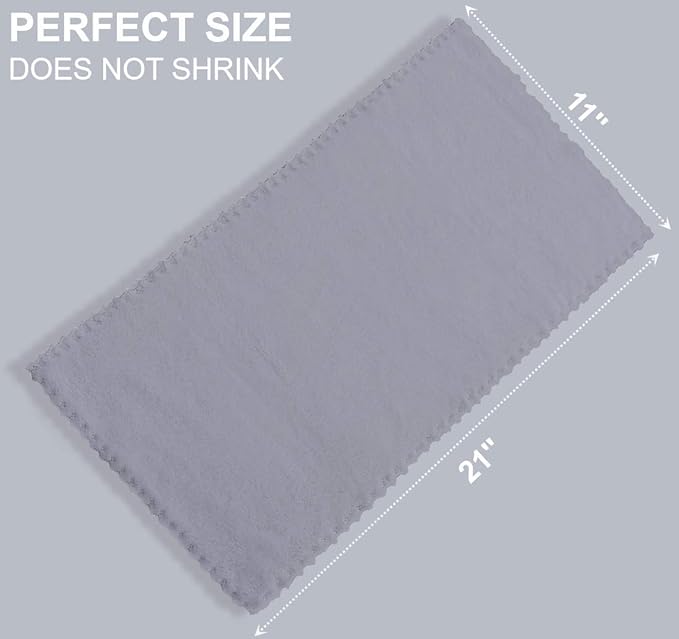 Spotted Play 8 Pack Burp Cloths for Baby - 20" by 10" Ultra Absorbent Burping Cloth, Hand Washcloths, Newborn Towel - Milk Spit Up Rags - Burpy Cloths for Unisex, Boy, Girl - Burp Cloths Set (Grey)