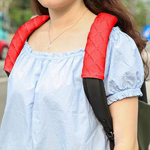 Tatuo 4 Pack Seat Belt Cover Extra Long Seat Belt Pads for Car Soft Comfort Shoulder Strap Covers Harness Pads Helps Protect Your Neck and Shoulder(10.6 Inch,Red)