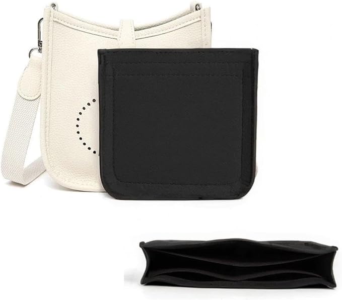 Purse Insert Organizer for Evelyne 33 Bags,Premium Purse Felt Insert (Black, For Evelyne 33)
