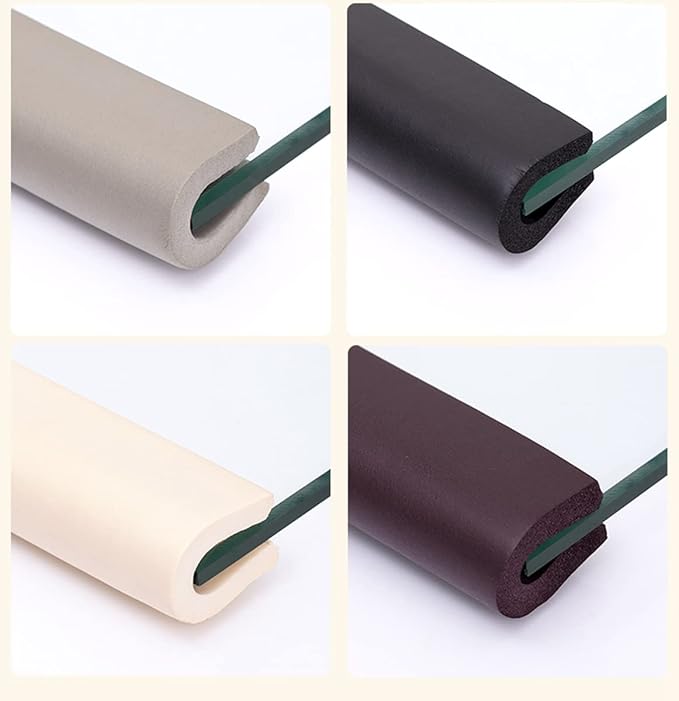 M2cbridge U Shape Extra Thick Furniture Table Edge Protectors Foam (Black (6.5ft x2))