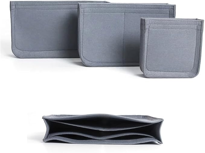 SMART DK Purse Insert Organizer for Evelyne 29 Bags,Premium Purse Felt Insert (Gray, For Evelyne 29)