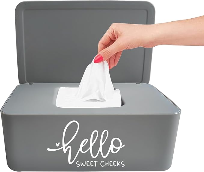 Moorfowl Hello Sweet Cheeks Flushable Wipes Holder Baby Wipes Dispenser Container Cute Funny Rustic Farmhouse Bathroom Decor
