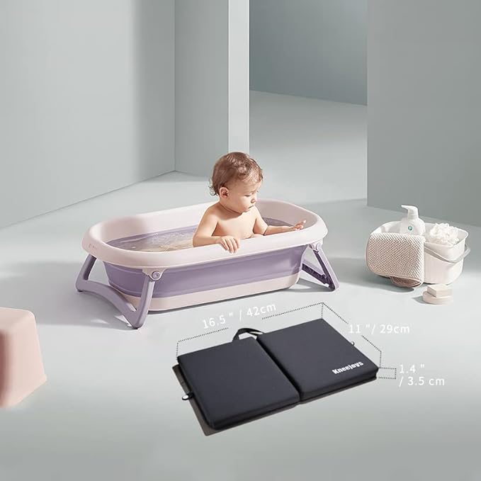 Kneejoys Bath Kneeler Pad for Women & Men - Baby Bath Kneeler, Garden Kneeling Pads, Yoga Knee Cushion (Gray)