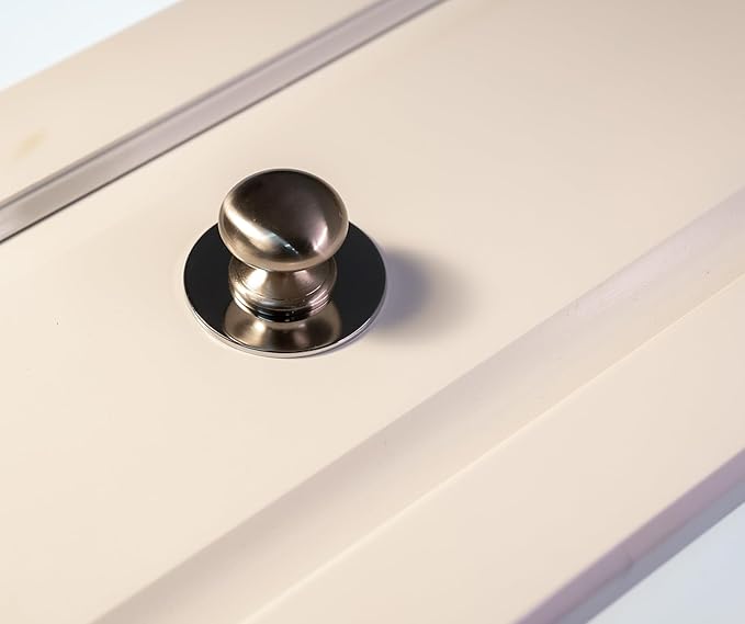 trust4care 4-Pack Polished Chrome Backplate for Cabinet Knobs, 2-1/3" Round Rosette Plate for Bifold Doors & Closet Pulls Handles, Mirror Finish Metal Escutcheon Sheets
