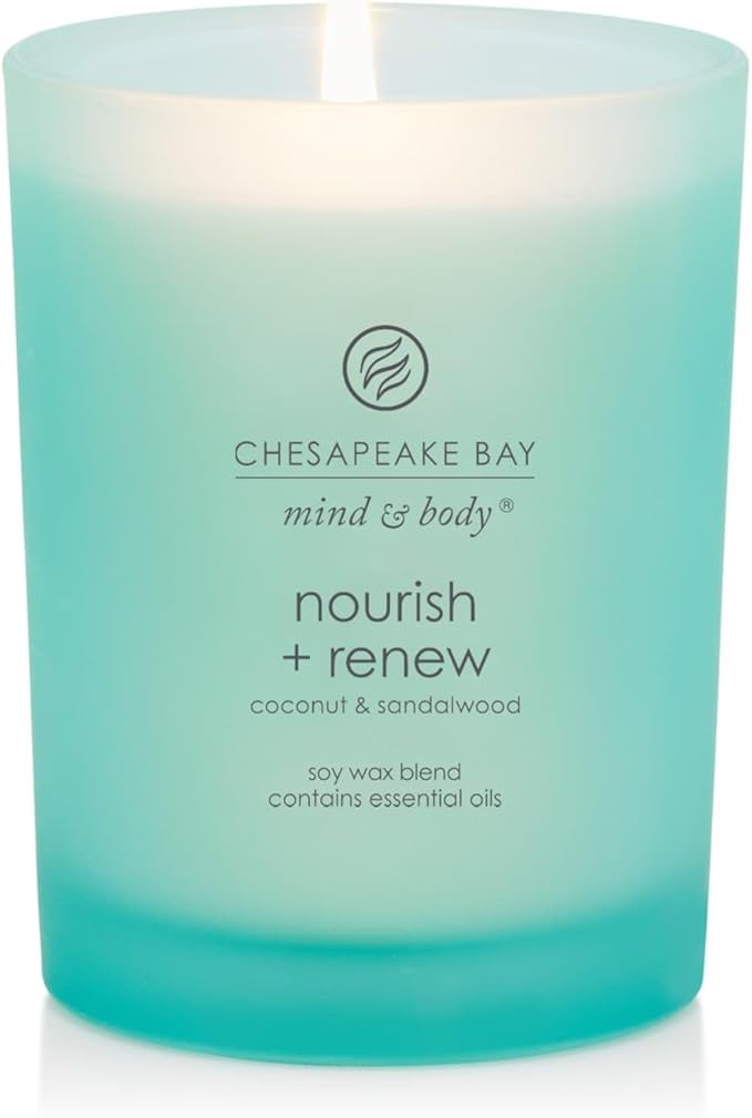 Chesapeake Bay Candle Mind & Body Medium Jar Candle Nourish + Renew (Coconut & Sandalwood)