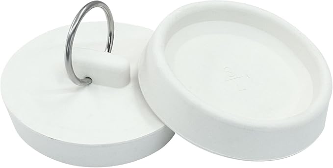 2 Pack Rubber Drain Stoppers, 1-7/8 Inch (47mm Diameter) Bathroom Sink Stopper Universal Bathtub Drain Plug, Hanging Ring Sink Stopper for Bathroom Kitchen Sink Tub Drain