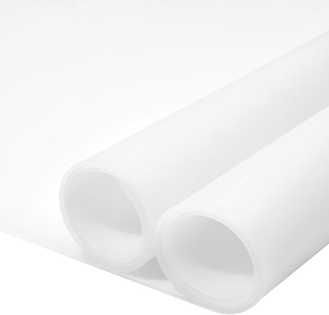 HomeDo Waterproof Silicone Placemats, Non-Stick Baking Mat, Non-Slip Dining Table Mat for Kids/Baby/Children, Heat Resistant Insulation Countertop Protector Pads (Clear, 15.75''x23.62''-2Pack)
