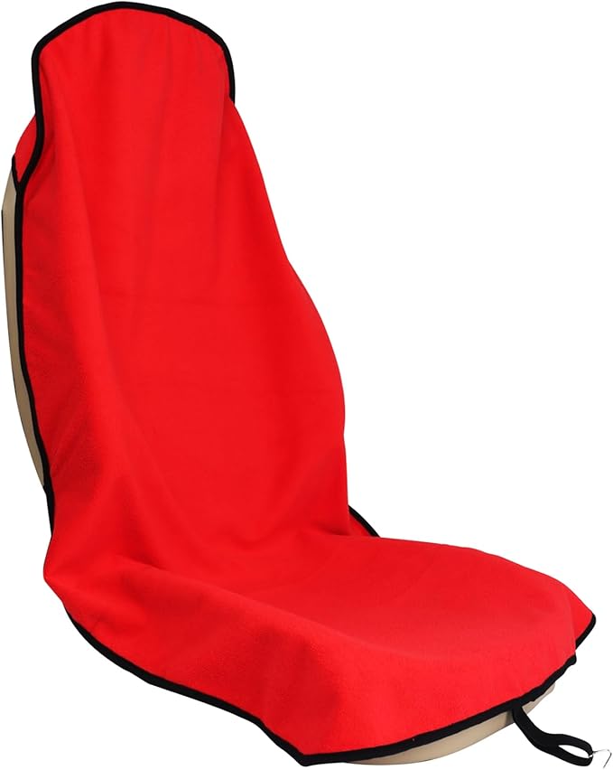 LoyaGour Car Seat Cover Protector Front Seats,for Gym Workout,Running,Swimming,Beach and Hiking,Waterproof Sweat Towel Bucket Seat Covers for Cars SUV Trucks (Red, 1Pcs)