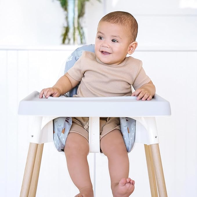 Nibble and Rest Highchair Cushion Cover for Inflatable Cushion, Compatible for IKEA Antilop Highchair,Accessories Stain-Proof and Wipeable Cover (Cushion NOT Included)(Lilac Petals)