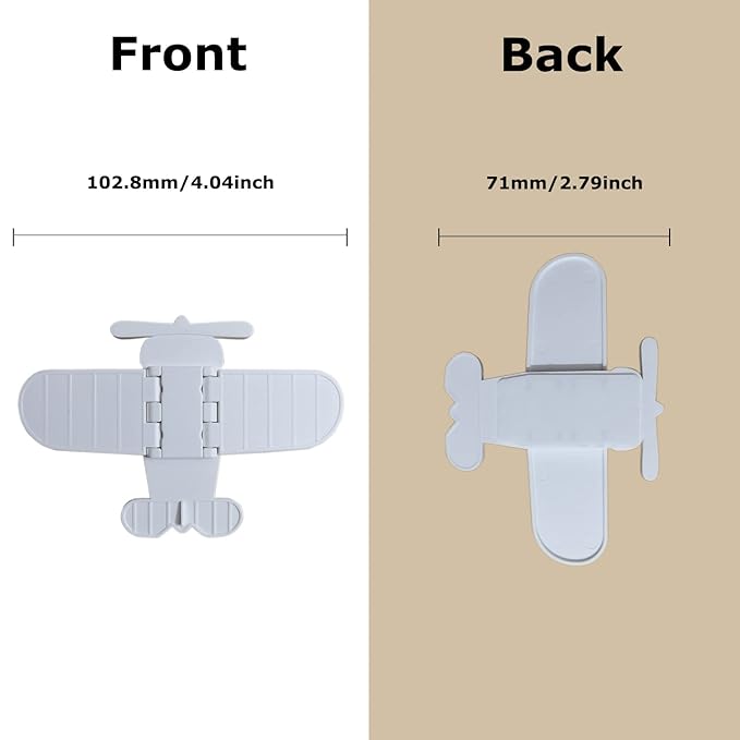 Child Safety Lock for Sliding Glass Door, Slide Closet Doors | Baby Proof Windows Locks | No Tools, Drilling Needed (4 Pack, White)