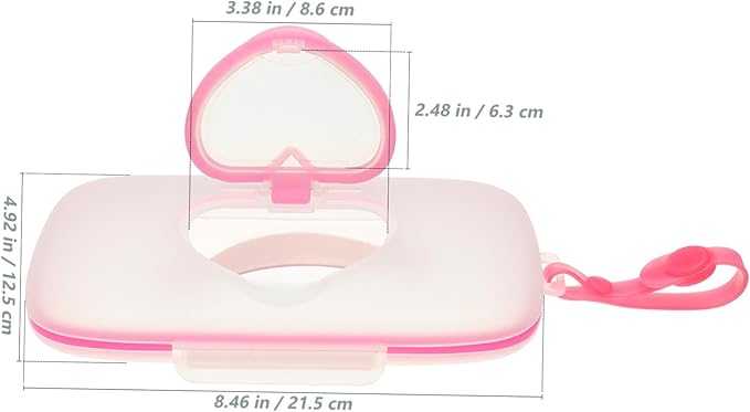 Baby Wipes Dispenser: On- The- Go Wipes Dispenser Travel Wipes Case Baby Wipe Holder Outdoor Stroller Wet Wipes Box Portable Refillable Wipes Container Pink