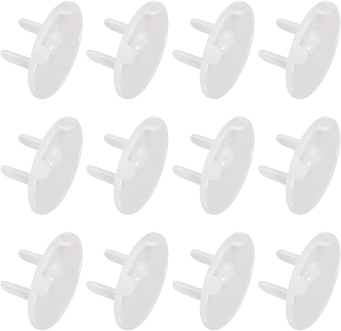MECCANIXITY 12 Pack Outlet Covers Proofing, Plug Covers Easy Installation Electric Plug Protectors Safety Socket Cover Plugs Protector White