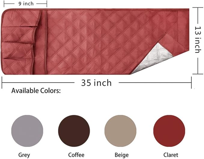 Couch Sofa Armrest Organiser Arm Chair Caddy Bedside Storage Pocket with 6 Pockets TV Remote Holder Bed Storage Pocket Bag for Cellphone Tablet Notepad Book Magazines DVD Glasses