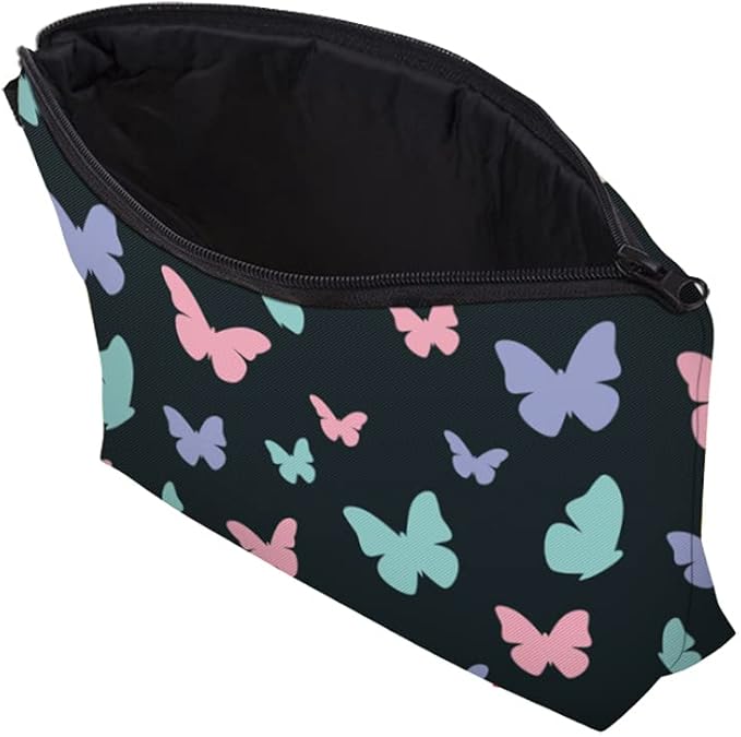 Deanfun Makeup Case Small, Cosmetic Zipper Bag Waterproof for Purse Mini, Women Cute Traveling Accessories Pouch for Ladies Thanksgiving Christmas Gifts(D2-55122)