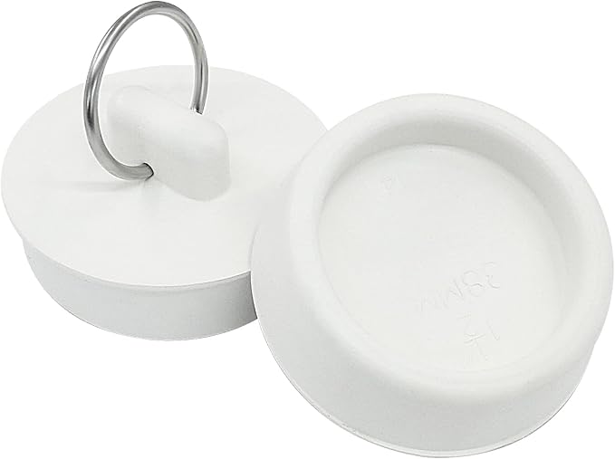 2 Pack Rubber Drain Stopper, Universal Bathroom Sink Stopper Bathtub Drain Plug, Fits 1-1/2 Inch for Bathroom Kitchen Sink Tub Drain