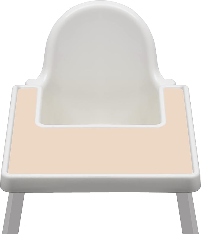 High Chair Placemat compatible with IKEA Antilop Baby High Chair - Dishwasher Safe, BPA Free Silicone Placemats – Baby Led Feeding Foods Placemat for Toddler and Babies (Nude)