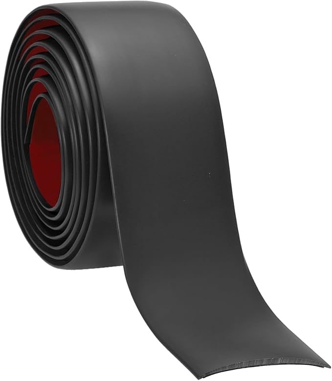 PATIKIL Self Adhesive Floor Transition Strip 1.6 in x 6.6 Ft, Vinyl Laminate Floor Flat Divider for Joining Floor Gaps Doorways Carpet Cover Floor Tiles Black