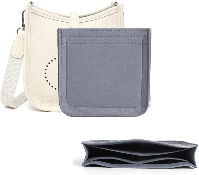 SMART DK Purse Insert Organizer for Evelyne 29 Bags,Premium Purse Felt Insert (Gray, For Evelyne 29)