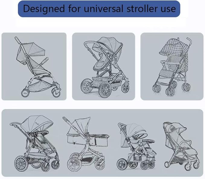 Baby Mosquito Net for Stroller, Perfect Bug Net for Stroller/Bassinets/Cradles/Playards/Pack N Plays and Portable Mini Crib, Durable Baby Insect Netting, White