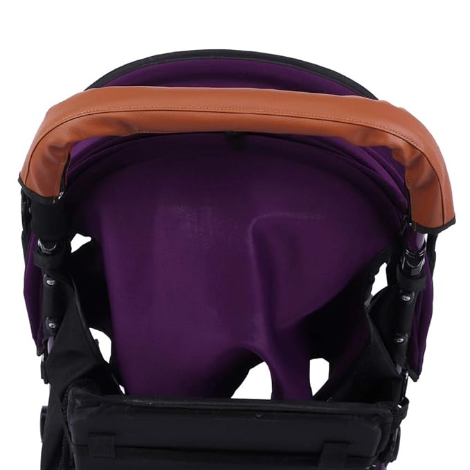 Leather Stroller Handle Cover, Soft Sweat Absorbent Protective Trolley Handle Sleeves Cover Pad Pushchair Accessories for Most Types of Strollers