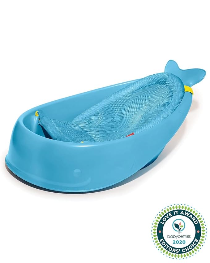 Skip Hop Infant Bath Tub 3-Stage Grow With Baby Smart Sling MOBY Bathtub Blue Age 0+