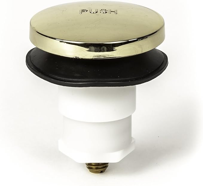 PF0936-PB Toe Touch (Tip Toe, Foot Actuated) Bath Tub/Bathtub Drain Stopper Includes 3/8" and 5/16" Fittings