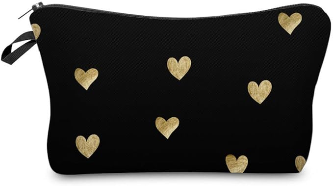 Deanfun Small Makeup Case - Cute and Waterproof Cosmetic Bag for Women(Heart D5-51356)