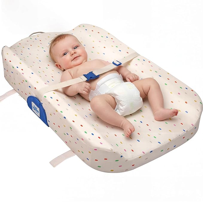 Tiny Marvels Baby Changing Pad with Cover, Waterproof Diaper Changing Pad with Non-Slip Base, Soft Contoured Changing Pad for Dresser, Nursery & Travel