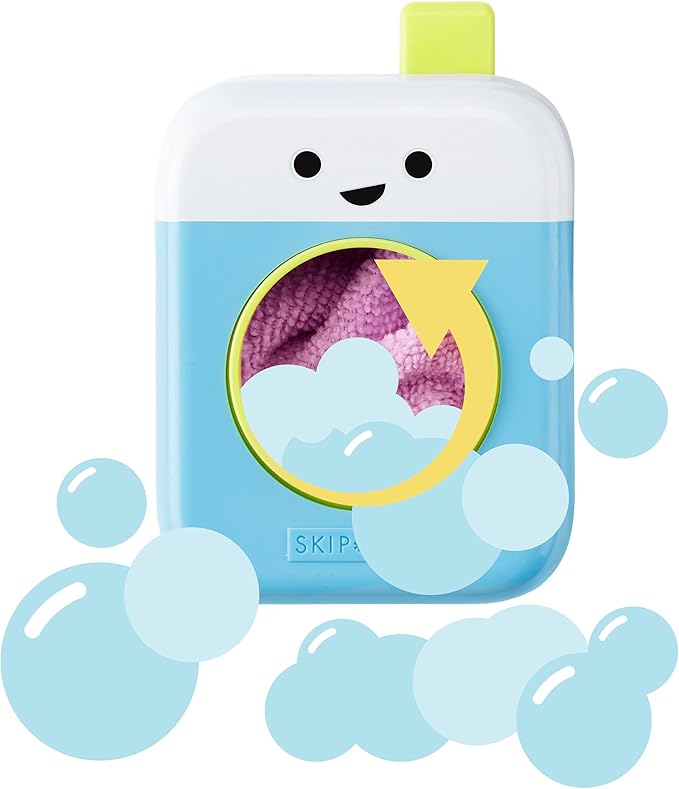 Skip Hop Baby Bath Toy Fresh & Clean Spin Cycle 4-Piece Laundry Pretend Play Set and Bathtub Sensory Development Toy Age 12m+