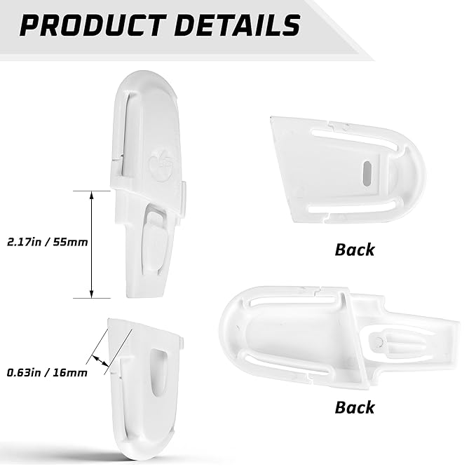 Universal Car Seat Chest Clip, Adjustable Harness Positioning Clip for Stroller and Booster Seat, Anti-Slip Shoulder Straps Holder Accessory for Parents (1 Pack, White)