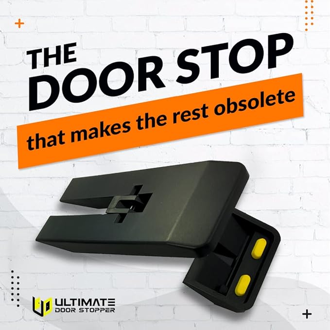 3 Pack Ultimate Door Stopper | Pocketstop | Non Slip Rubber Feet Door Stop | Foldable Door Wedge | Lightweight & Portable Door Holder | Portable Door Lock | Door Stopper Wall Protector