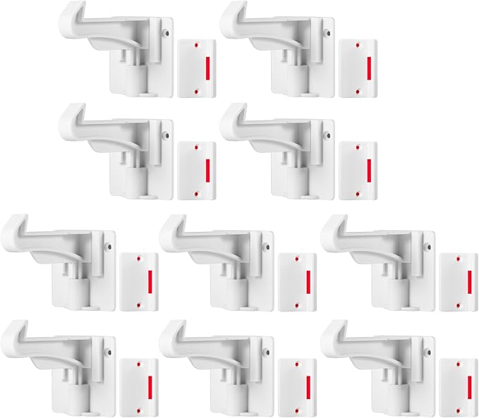 TOWODE Cabinet Locks Baby Proofing Cabinets Locks Child Safety Baby Proof Drawer Locks No Drilling or Extra Screws Works with Most Cabinets, Drawers and Countertop Overhangs(10 Pack)